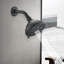 Pomme de douche noire matte de 4,72 po à 6 réglages, installation facile, rouille, grande couverture de 1,8 gallon par minute,-121320243