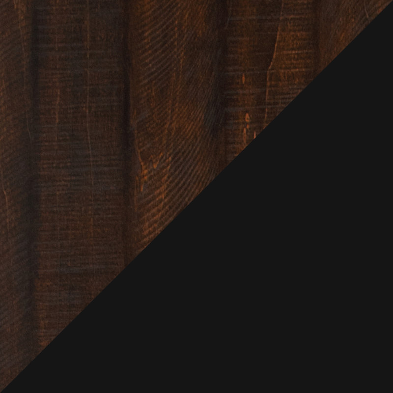 Table de bout avec rangement Weddel Basilico, Matte Black/Dusty Walnut