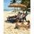 Outdoor Chaise Lounge Chair All Weather HIPS Patio Lounge Chair with 5-Level Adjustable Backrest Built-in Cup Holder and Rolling Wheels, Suitable for Outdoor, Patio, Party Scenes, Navy-1909166799
