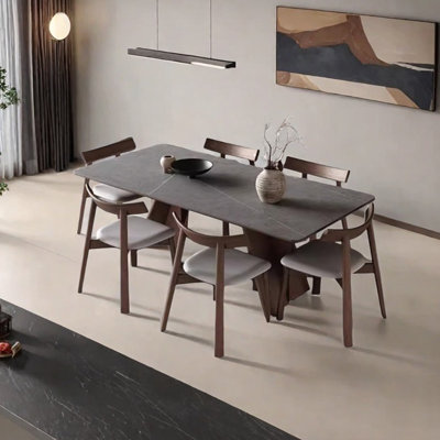 Creative simple sintered stone dining table set