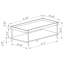 Table basse rectangulaire en bois