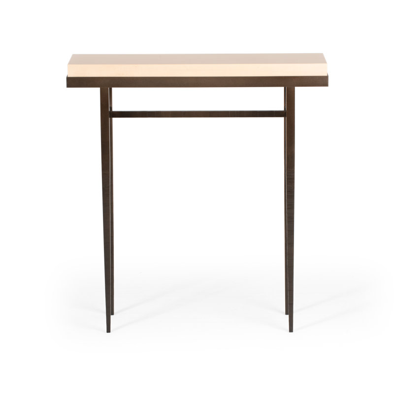 Wick Console Table, Bronze, 32" H x  30" W x 8.5" D, Natural