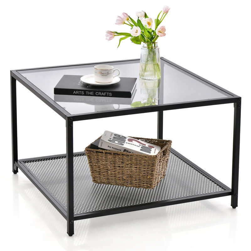 Rupinder Coffee Table with Storage, Grey