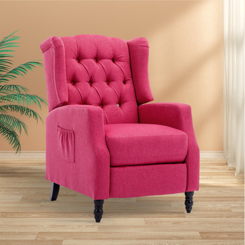 Fauteuil inclinable manuel 26,77 po, Lin rose rouge