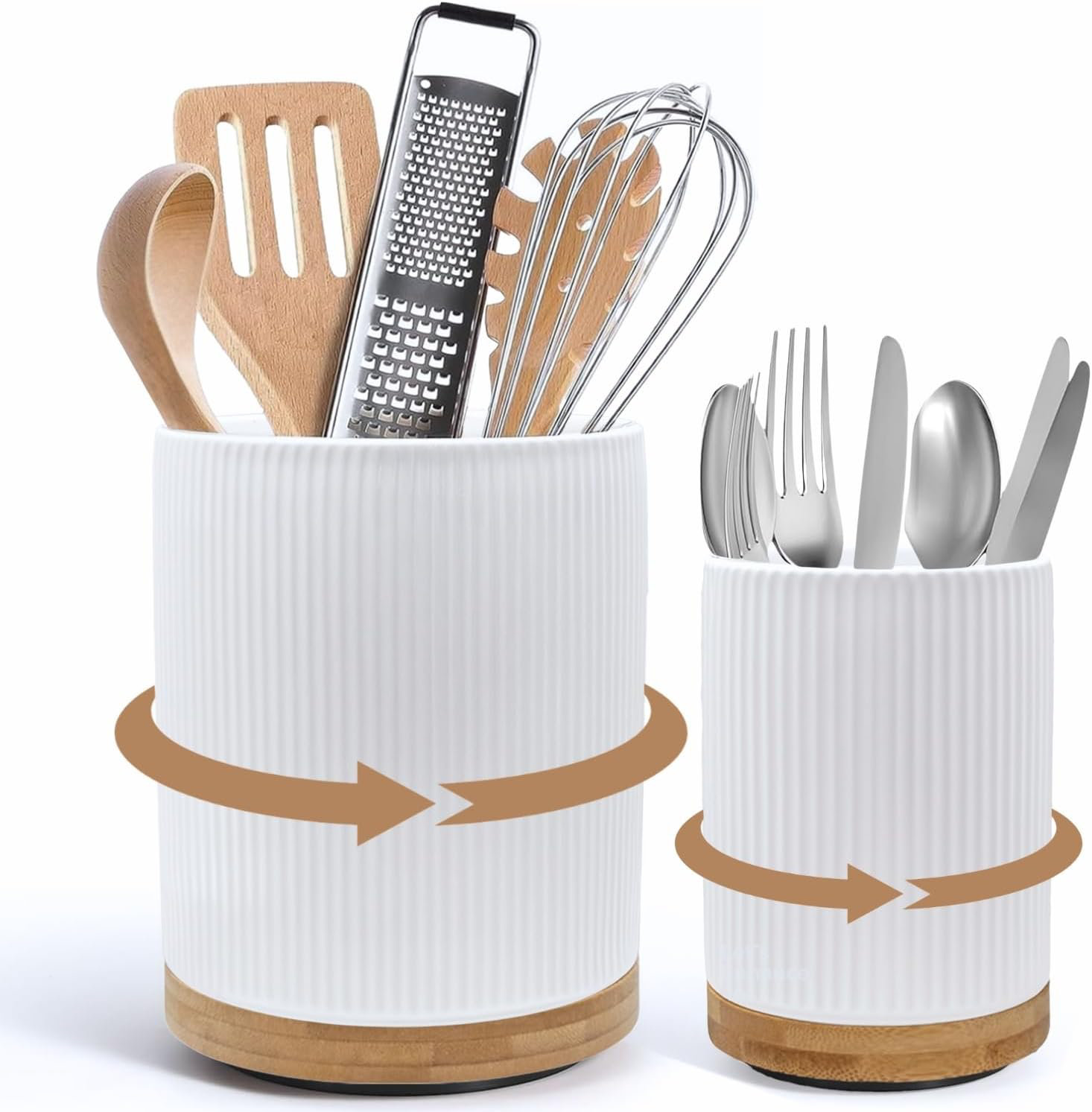 Latitude Run® 2 Pack Ceramic Utensil Holder, 7.3