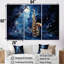 Saxophone bleu minuit - ensemble d'art sur toile-107759360-107759362