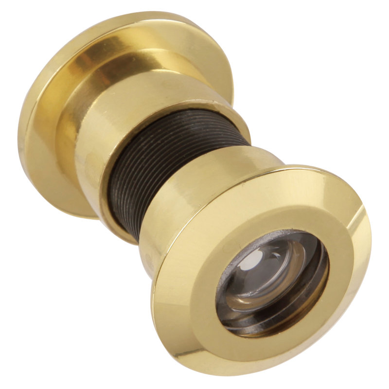 Polished Brass Jumbo Door Viewer with 180 Degree Visibility