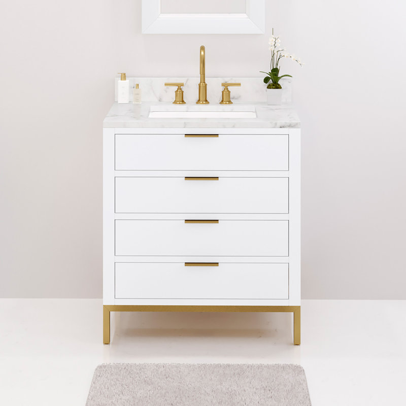 30'' W Single Vanity, Pure White, No, 30"