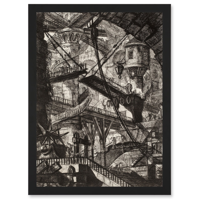 Giovanni Battista Piranesi Drawbridge Plate 7 Etching - Single Picture Frame Print