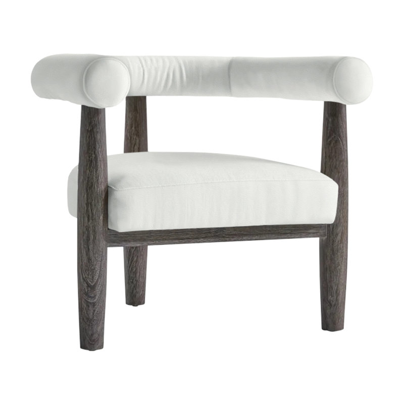 Marin Patio Chair with Cushions, White Vinyl 6503-000