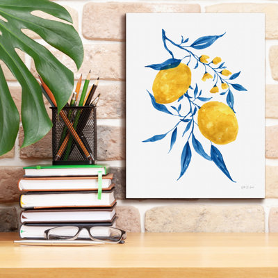 "Epic Graffiti" Blue Leaf Lemons 2 "par Yvette St. Amant, art mural sur toile