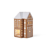 Gingerbread 6.7'' H Stoneware Tabletop Lantern
