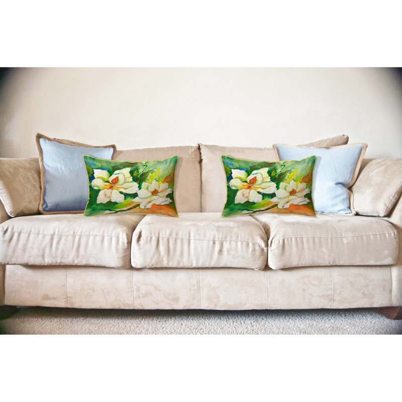 Mangolia Outdoor Reversible Throw Pillow, Rectangle 16"H x 20"W
