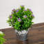 8 po Marguerite artificielle en pot décoratif en étain - Ensemble de 3-795404288