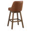 Tabouret de bar rotatif à hauteur ajustable Sonny en similicuir avec finition en bois brun-1112326819