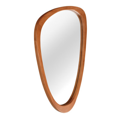 24"x36" Irregular Solid Wood Frame Decorative Mirror,For Bedroom, Bathroom, Living Room, Entryway