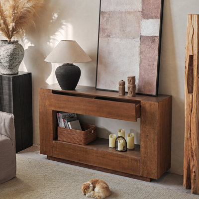 Modern-style solid wood console table