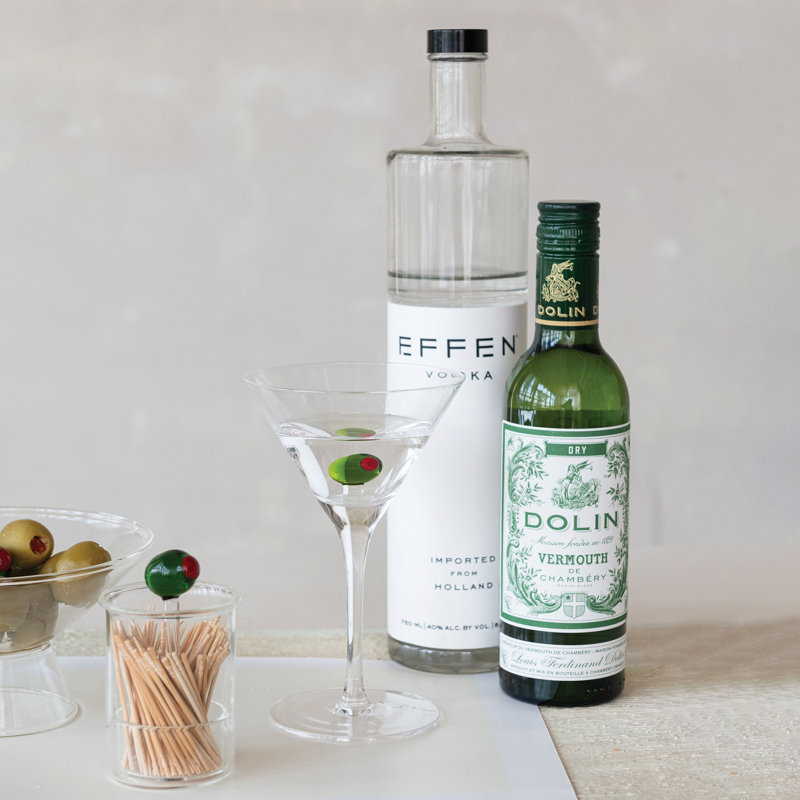 Verre à martini 6 onces avec olive