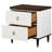 Dzianis 2-Drawer Nightstand in White and Walnut