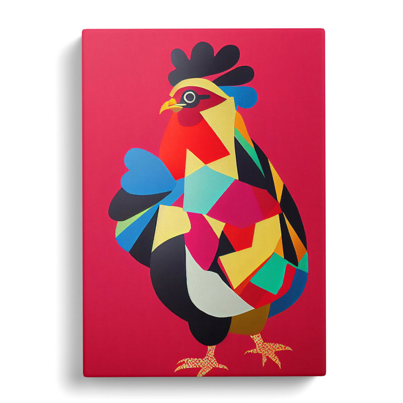 Chicken Pop - Wrapped Canvas, 76cm H x 50cm W x 3cm D