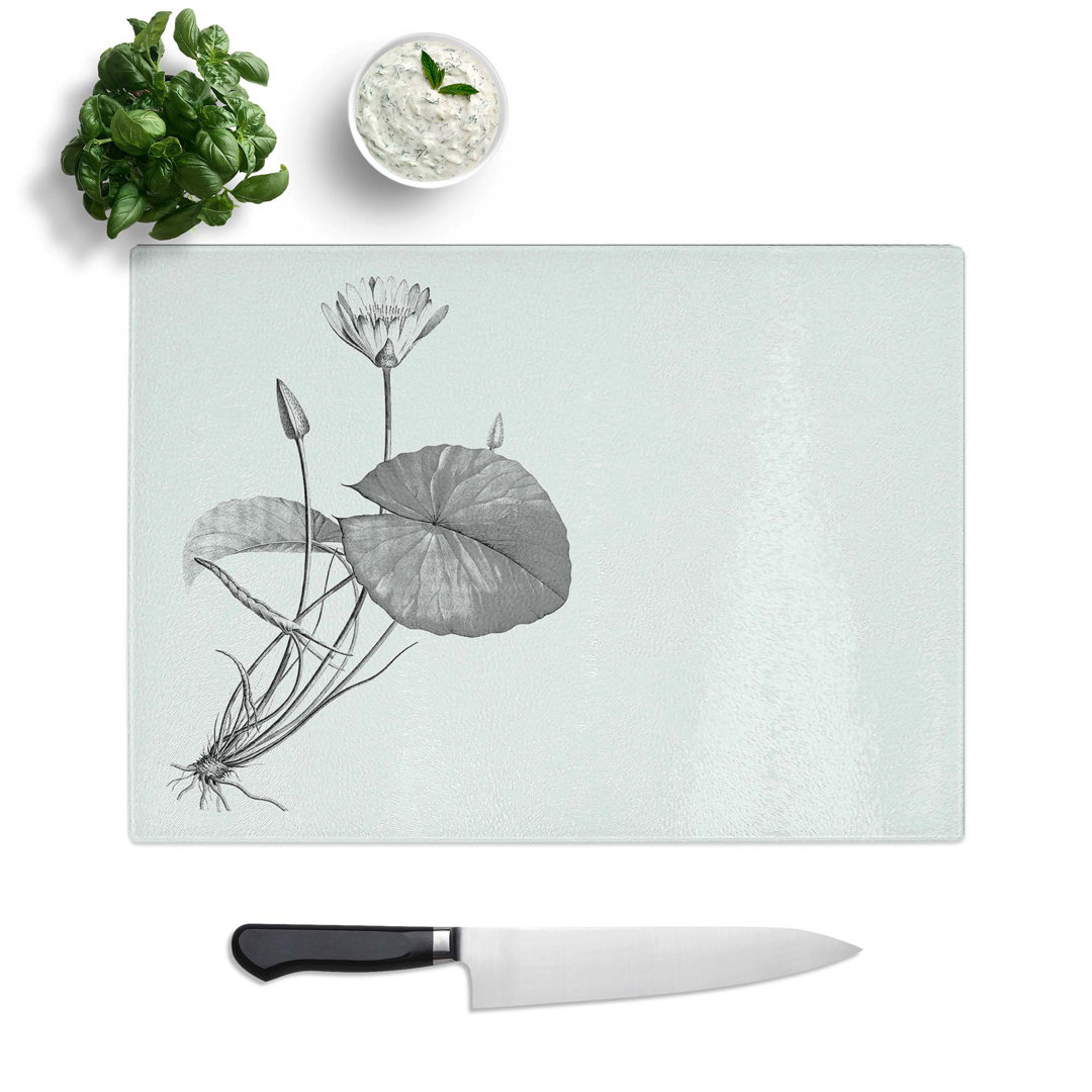 Glass Egyptian Lotus Flower Chopping Board