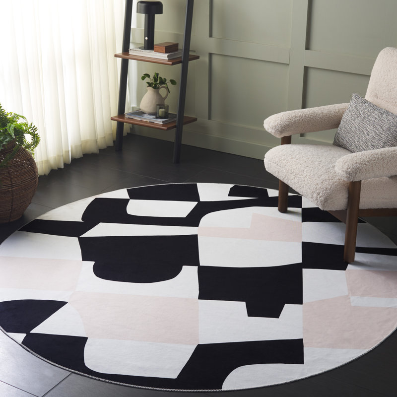 Tapis ivoire / beige Amalea 827, Rond 6 pi