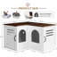 Fayiz Corner Manufactured Wood Hidden Litter Box Enclosure-368762361