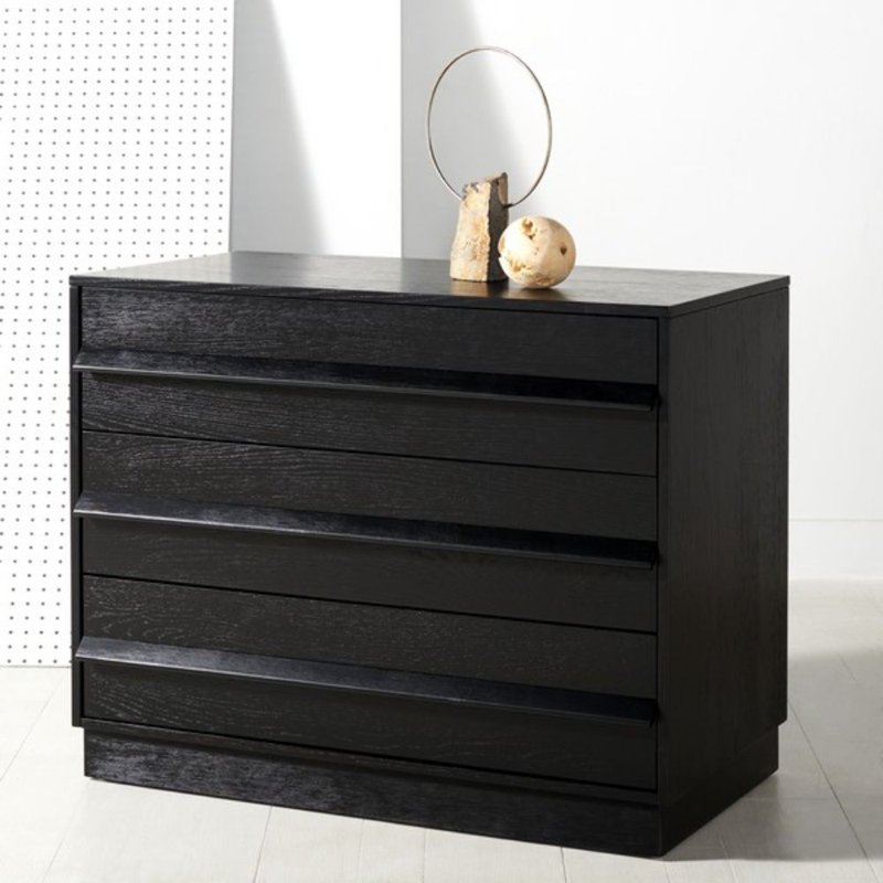 Commode 3 tiroirs, Noir