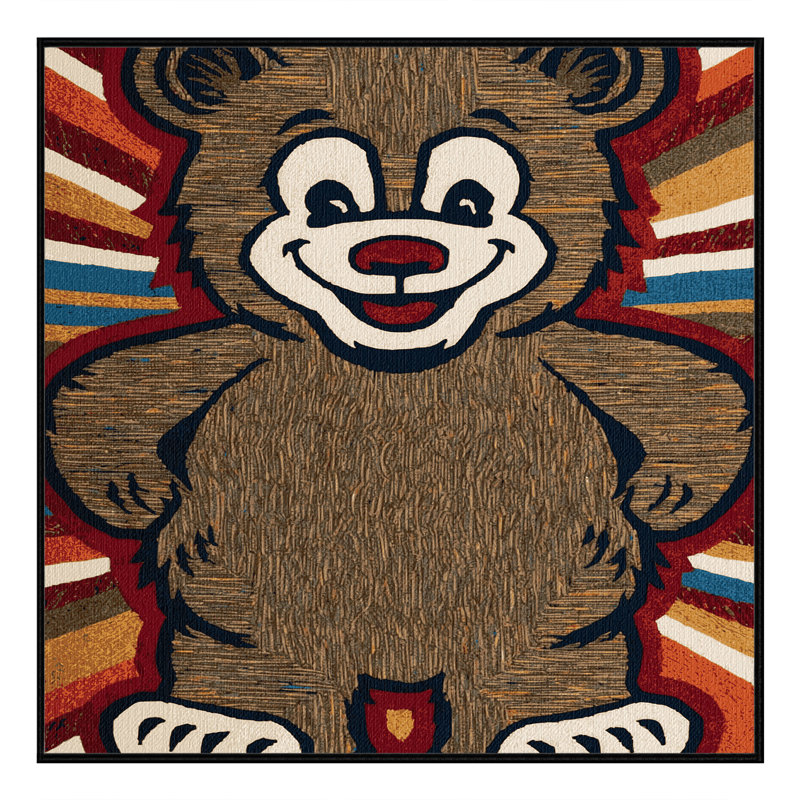 Washable Berliner Desserts Area Rug, Square 4'