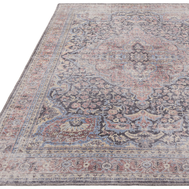 Hopkins Flatweave Pink/Beige/Black Rug, Rectangle 120 x 170cm