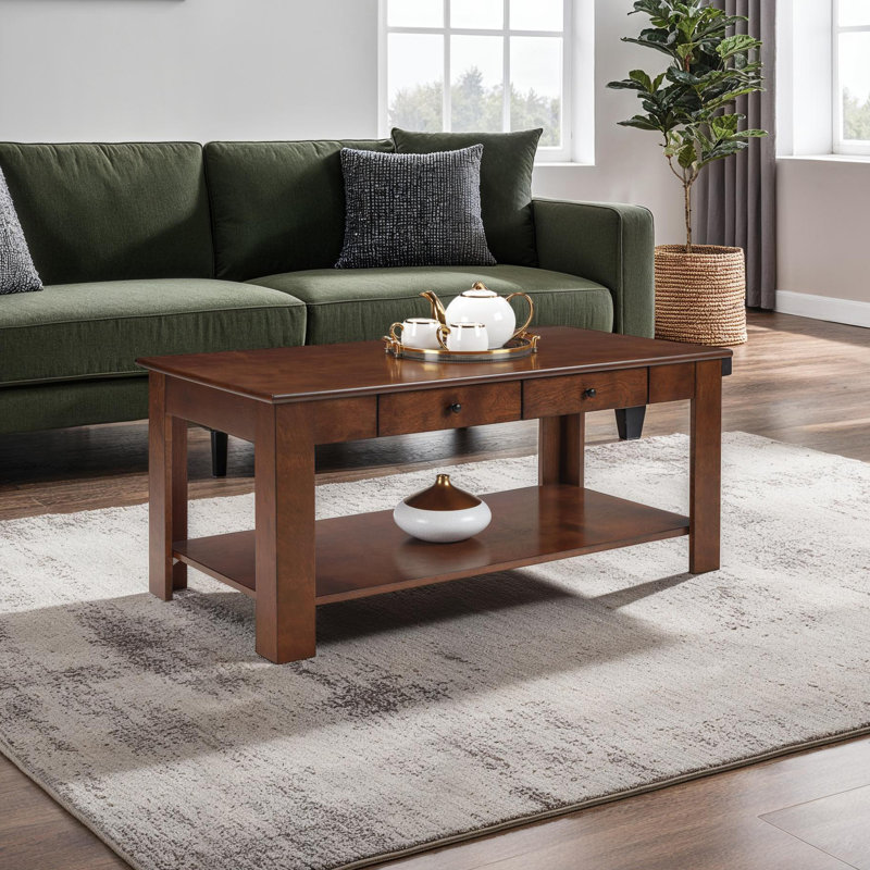 Slayter 40" W Coffee Table with Storage, Espresso