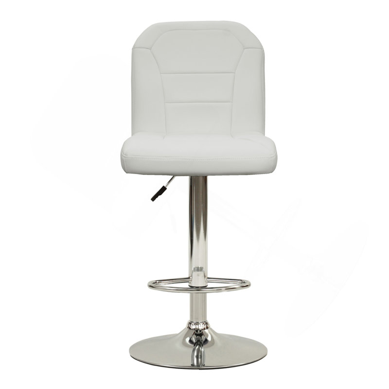 Tabouret de bar en similicuir, Blanc, 1