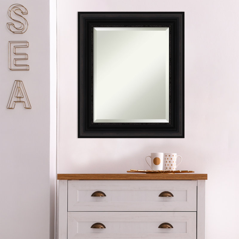 Warren Wall Mirror, 25.5" x 21.5", Black
