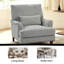 Upholstered Cotton Blend Armchair-1829530927