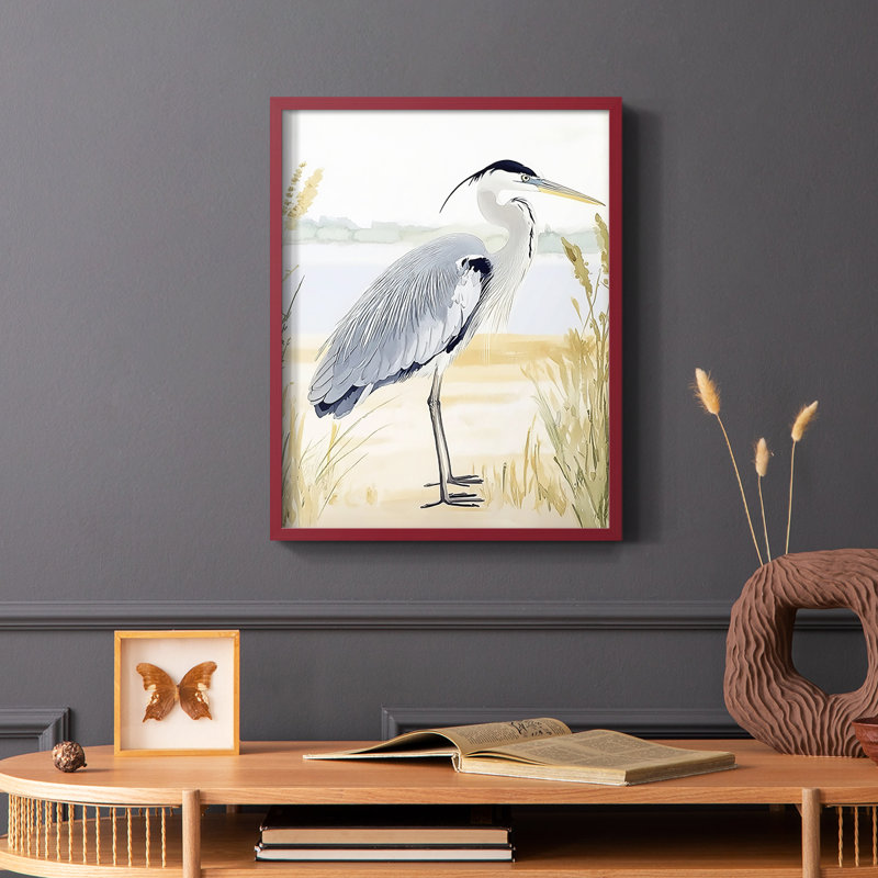 ANIMALS Series CCCCXXVVI - Reproduction encadrée de qualité supérieure - Prêt à être accroché - Aucun clou requis, Rouge