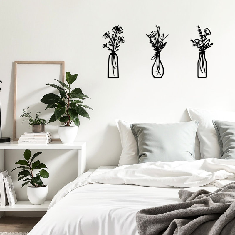 Black Metal Wall Decor , High - Quality Iron, Rust Finish, Ideal For Bedroom And Office, Simple Maintenance Easy To Maintain