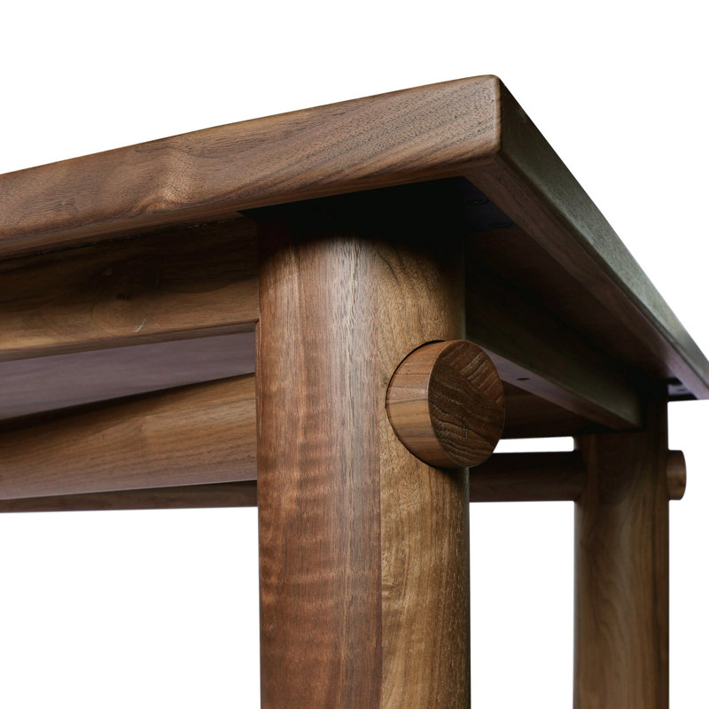 Walnut and MDF Rectangular Dining Table for 8