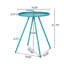 Table d'appoint en fer bleu sarcelle, 19,6 po x 19,6 po x 21,34 po, avec poignée pratique moderne l 19,6 po x P 19,6 po x P 21,34 po, sarcelle, fer, fonction portative mobile
