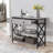3 Tier Console Table With 2 Drawers and Storage Shelves