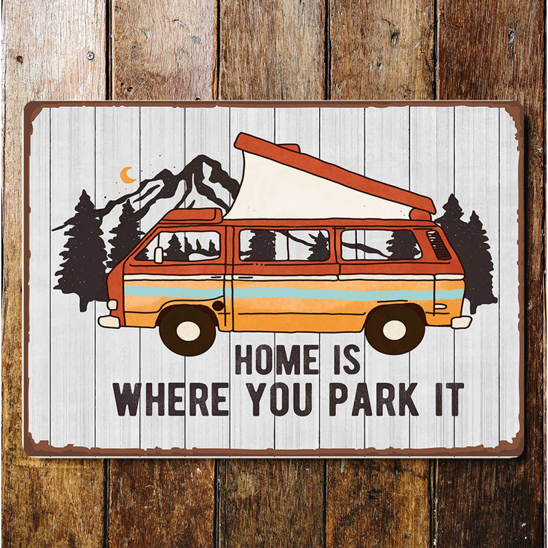 Home Is Where You Park It Wall Décor, 60cm H x 80cm W