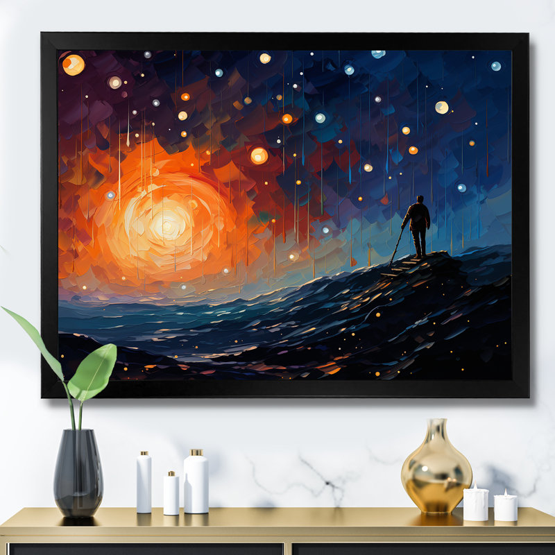 Sommet «Mountain succès», art mural, Cadre d'angle fermé noir, H 12 po x l 20 po x P 1 po