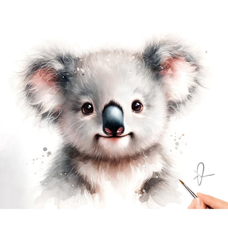 «Sourire bébé», art mural Koala, H 25 po x l 30 po