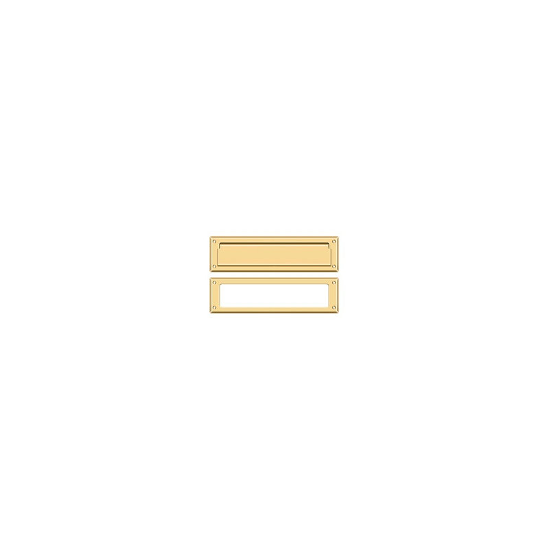 Brass Mail Slot, 3.625" H x 13.125" W x 0.5625" D, PVD Polished Brass