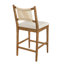 Tabouret de comptoir rembourré en bois d'hévéa Massillon-1351273338-1351273337