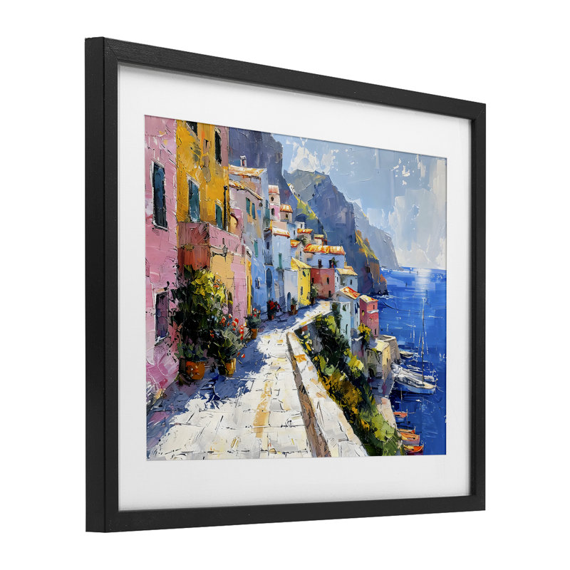 Sentier le long de la côte, impression encadrée sous verre, design par LSR Creative Studio, H 13 po x l 16 po