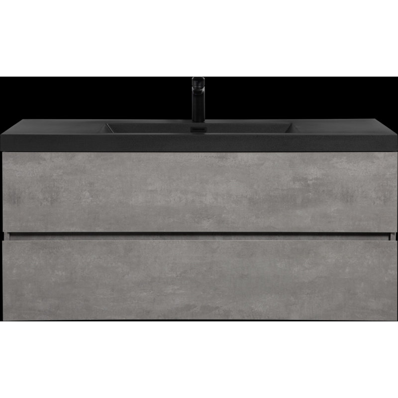 Meuble-lavabo de salle de bain avec lavabo, armoire de rangement murale avec tiroirs à fermeture en douceur