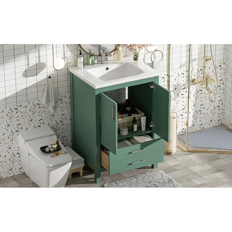 Ensemble de meuble-lavabo 24 po avec lavabo en céramique