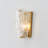 Modern Gold Wall Sconce with Textured Glass Shade