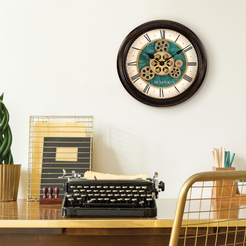 Industrial Motion Metal Wall Clock with Moving Gears, C4833