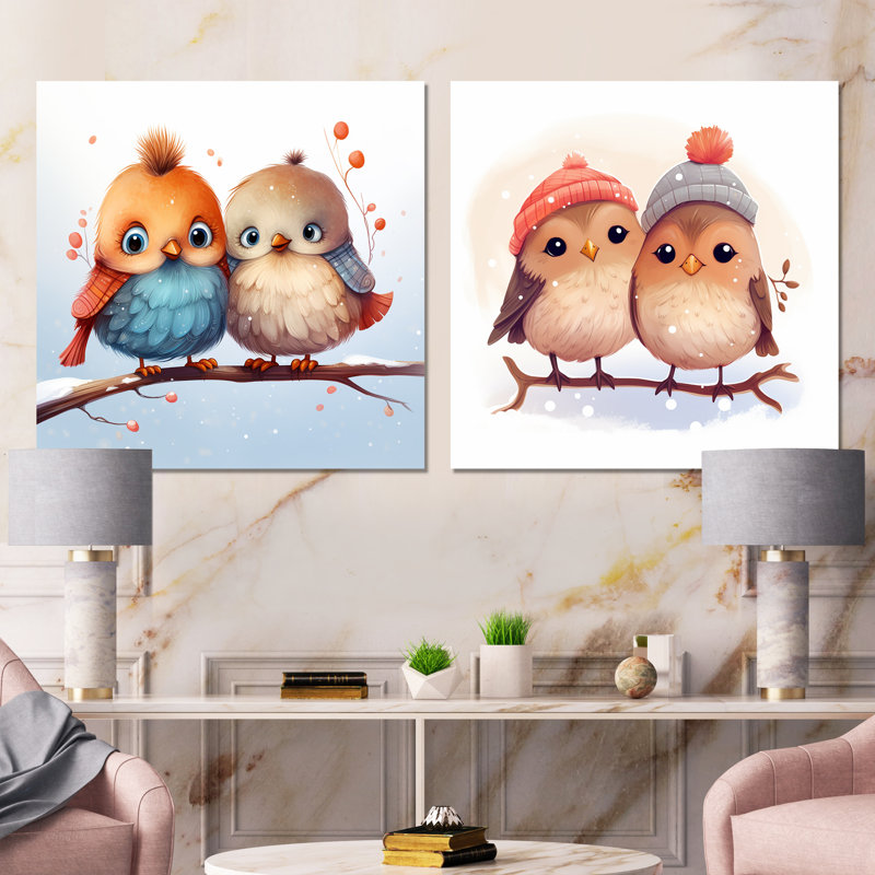 Winter Winter Bird Lovers For Nursery I - Bird, H 16 po x l 32 po
